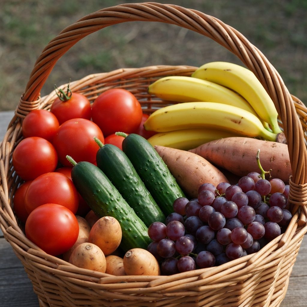 Кошница с сезонни продукти