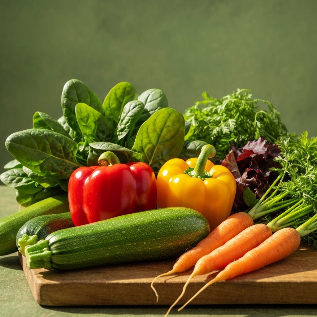 Различни свежи зеленчуци